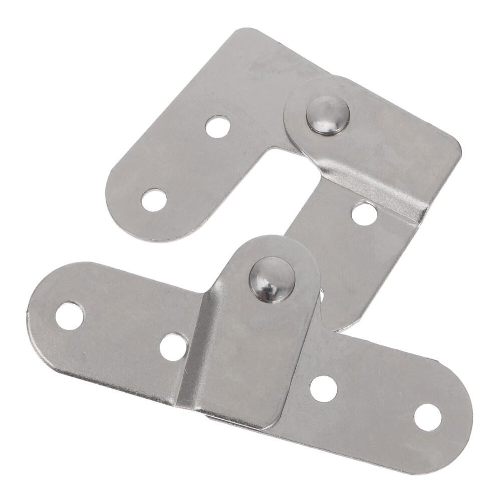 Bestonzon 2Pcs Attic Ladder Hardware Kit Hinge Shape For Diy Enthusiasts Silver Iron Foldable Design 9399596254944
