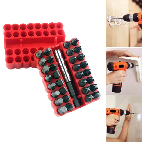 33pcs Security Tamper Proof Bit Spanners Tri Wing Hex Star Spanners Screwdrive Bit Screw Driver Bit 1