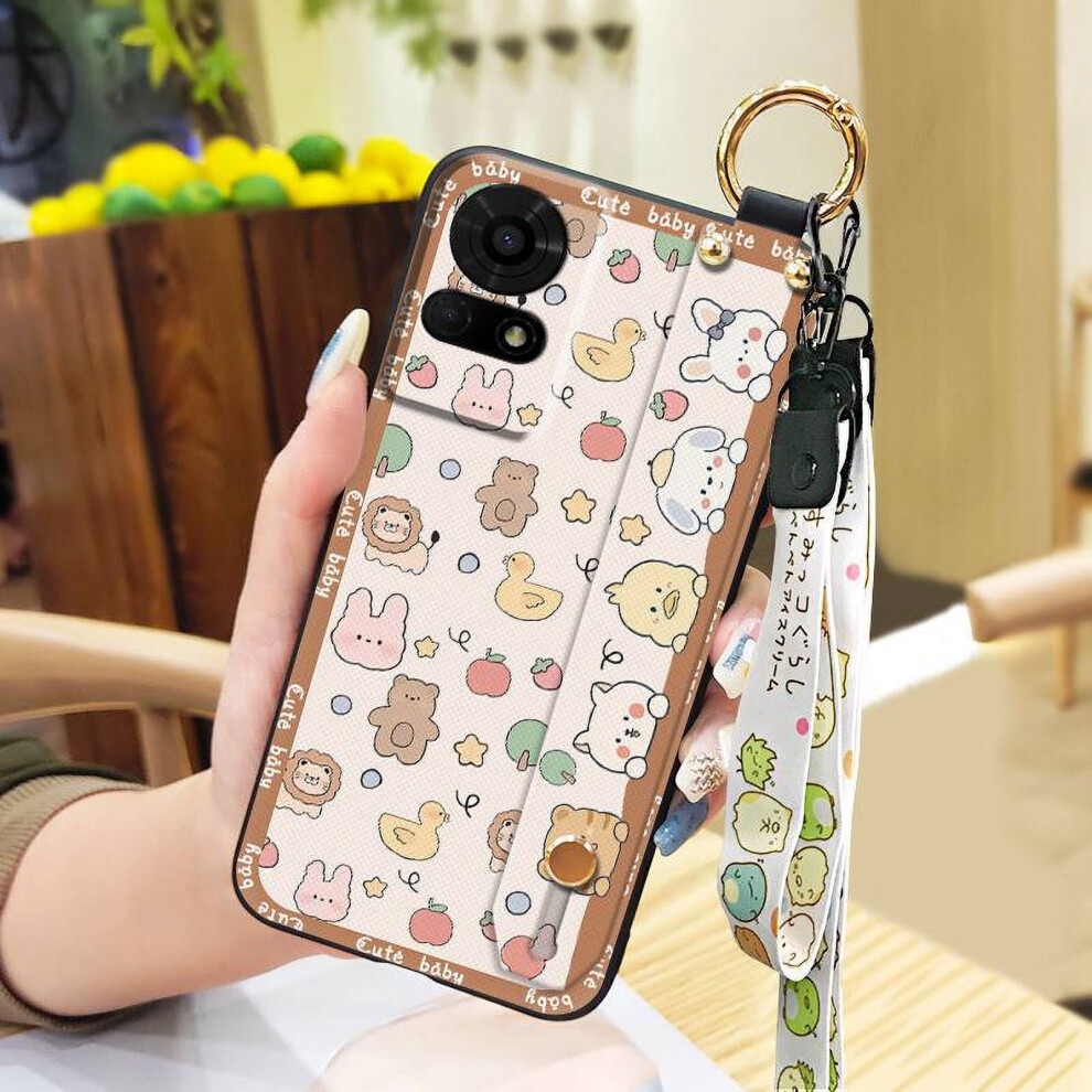 Phone Case Compatible With Tcl 50Le/T510spp Â Fashion Wristband Kickstand, Anti-Knock Dust-Resistant Cartoon Silicone Case 9085618496552