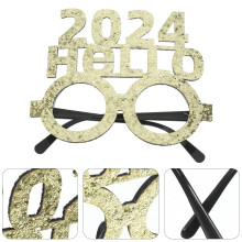Back to School Happy New Year's Eve Glasses Decorative Eyeglasses Golden 6pcs Festival Celebration