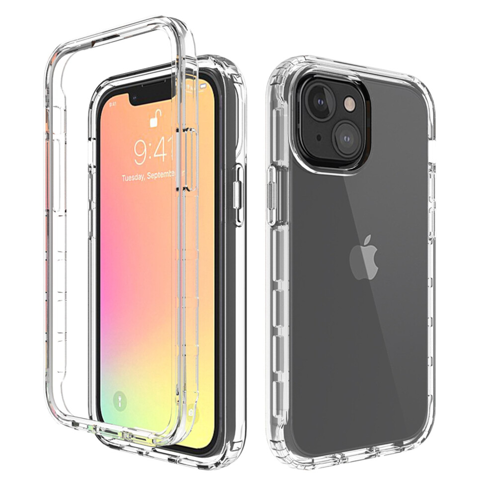 Compatible With Iphone 13 Case Â Clear 360 Shockproof Slim Hybrid Tpu & Silicone Bumper Case 9399596258683