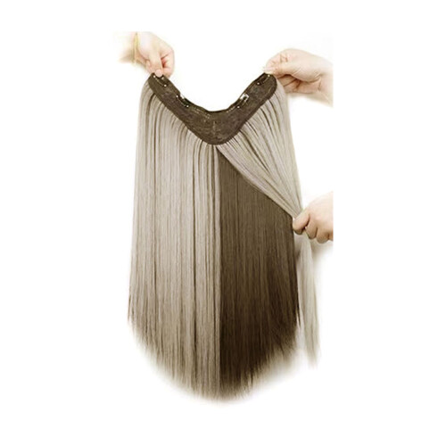 (D) Gradient V-Neck Wig for Cosplay & Parties 1