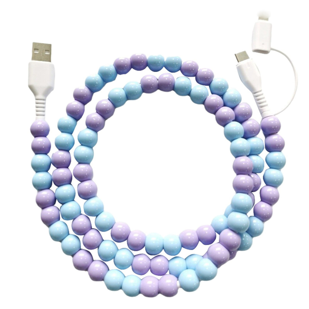 2 In1 Multi Ports Charger Cable Usb A/Type C To Usbc/Micro Pd Fast Cord Durable Triple Head Universal Charging Solution For All Your Devices-1.2M 9399596258720