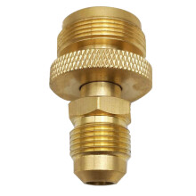1lb Propane Regulator to 3/8 Male Flare Adapter for 1lb Appliances to 20-100 lbs Tanks Secure Gas Connection Brass