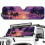 Purple Sunset Palm Trees Windshield Sunshade for Jeep 1