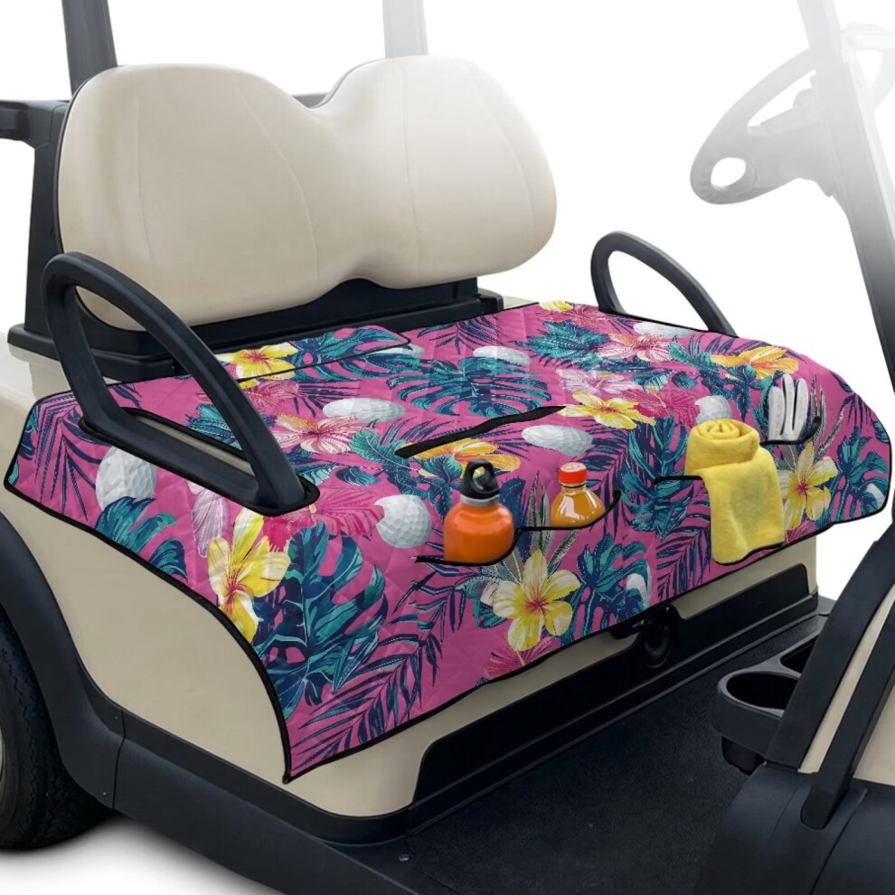Hawaiian Golf Cart Seat Covers Dustproof With Pockets For 9180435752413