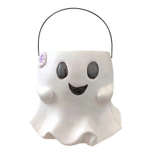 Ghost Bucket – Halloween Candy Holder, Goodie Bag & Party Supply (Compatible with Standard Sizes)