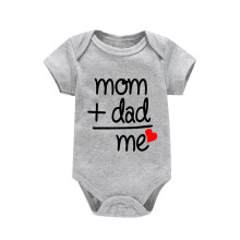 Clearance Infant Short Sleeve Letter Print Onesies – Comfortable Home Wear Romper for Newborns & Babies (0-12M)