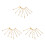 24Pièces Boucles D'oreilles Industrielles Dorées Design Simple 7