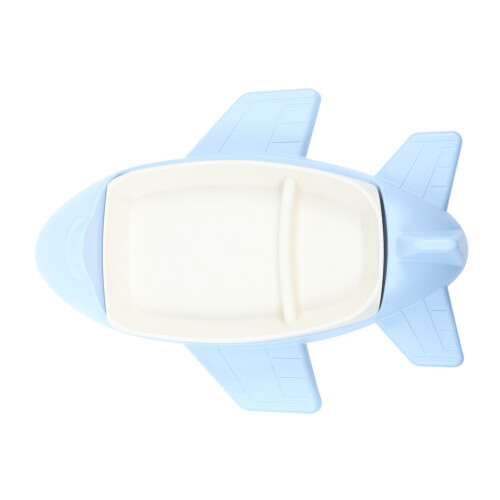 2St Bamboevezel Plane Dinnertray Met Kinderbord En 1