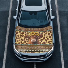 Aztec Yak Sunflower Auto Hood Cover Windproof Soft Portable
