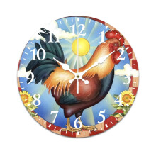 Horloge murale silencieuse Ă motif tournesol, Ă piles