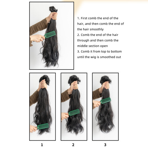 (A) Gradient V-Neck Wig for Cosplay & Parties 2
