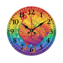 Colorful Retro Mute Wall Clock – Battery Powered, Non-Ticking, Compatible with Home, Living Room, Kitchen & Office Decor
