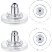 Stříbrné náušnice, zadní strana 12 mm, 2 páry