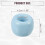 Ceramic Toothbrush Holder Round Blue 1.65 x 1.18 Inch 3