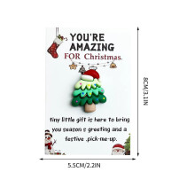 10PCS Little Pocket Santa Christmas Cards with Organza Bags – Festive Stocking Stuffers & Party Favors