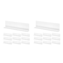 20Pcs Clear Cabinet Shelf Inserts L Shaped PVC Dividers for Retail Use
