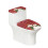 Polyester toaletttrekksett universal elastisk jul 1