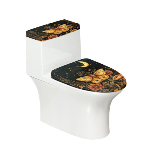 Polyester Butterfly Starry Sky Toilet Seat Protector 1pc