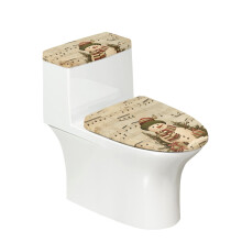 Hóember Zenei Mintás WC Védőhuzat, 2 Részes Szett