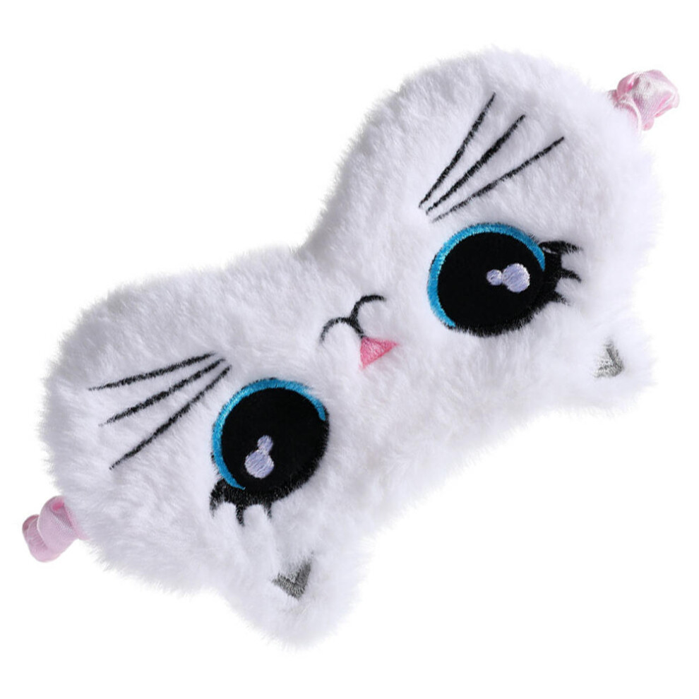 Ohphcall Light Eye Sleep Mask Block Plush 1 Pair For Noon Nap