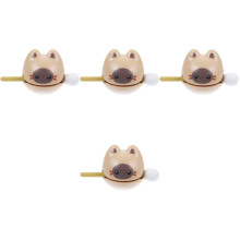 4Sets Multi Wooden Fish Percussion Toy Cute Office Music Instrument
