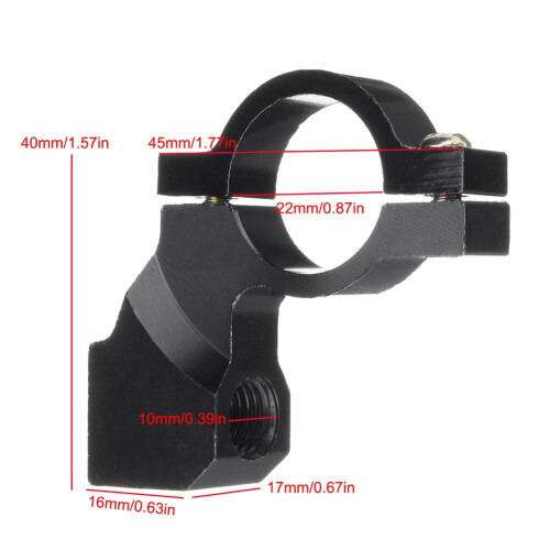 10MM Thread Dia Motorcycle Handlebar Rearview Mirror Clamp Bracket 1