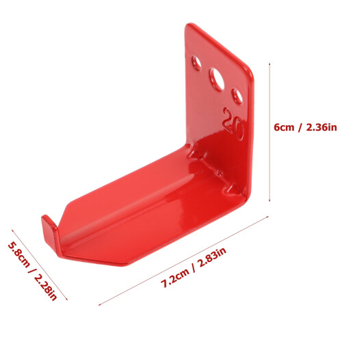 Βάση στήριξης πυροσβεστήρα OUNONA Red Metal με ισχυρό σχεδιασμό γάντζου για ασφαλή 1
