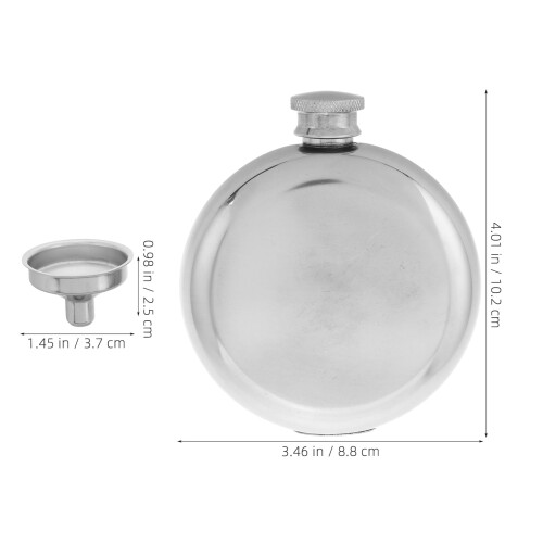 2 Pcs Lightweight Wine Bottle Drinking Flasks for Alcohol Silver 1