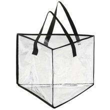 Foldable Clear Storage Bags with Handles 6-Pack