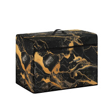 Capa protetora contra poeira para máquina de costura em mármore com bolsos 17,7 x 8,6 x 12,5