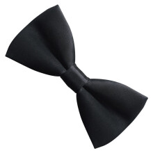 Adjustable Black Bow Tie for Suits Smooth Texture Versatile Accessory