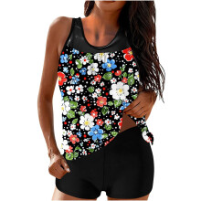 Ensemble tankini pour femme, maillot de bain taille haute avec soutien-gorge intégré