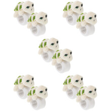 10Pcs Soft Plush Animal Slap Bracelets White Turtle Party Wristbands