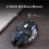 Rechargeable Wireless Gaming Mouse, LED Optical Silent Wireless Computer Mouse with 4 LED Light, 3 Adjustable DPI 5
