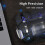 Rechargeable Wireless Gaming Mouse, LED Optical Silent Wireless Computer Mouse with 4 LED Light, 3 Adjustable DPI 6