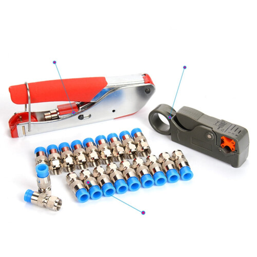 Coaxial Cable Pliers Stripper Set 20 Blue 1
