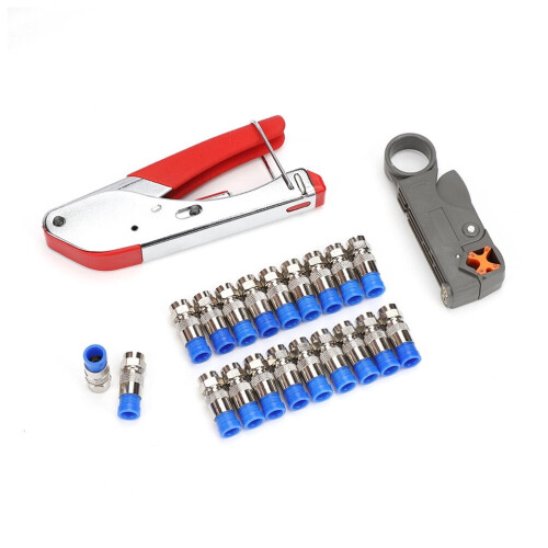 Coaxial Cable Pliers Stripper Set 20 Blue 2
