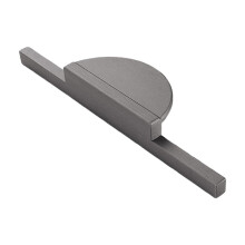 Poignées de meuble semi-circulaires noires en aluminium 120 mm