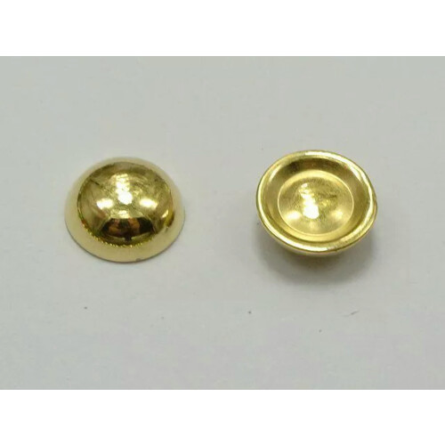 200 χρυσά ακρυλικά στρογγυλά τρούλοι Cabochons 10 χιλ. χωρίς τρύπα στο κέντρο 1