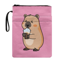 Capybara Pattern Polyester Book Protector for Teachers - Retro for Bible or Book Handle, 11.4 Inch X 8.66 Inch