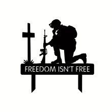 Freedom Is Not Free Yard Stake Iron Soldier Silhouette