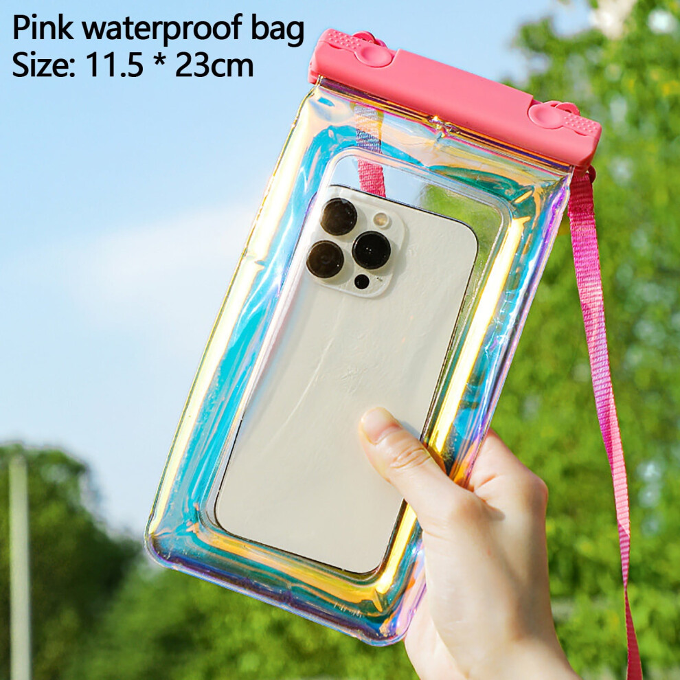 Xiying Touchscreen Friendly Waterproof Phone Pouch For Swimming, Beach, Drifting, Clear Pvc Protective Case With Lanyard, 11.5X23cm, 1-Pack 9558830208475