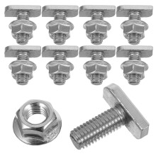 10 Sets Replacement Sliding T-Bolt Screw M8 Thread Stainless Steel T-Slot Screw Bolts for T-Track Accessories and Hydrofoil Mounting