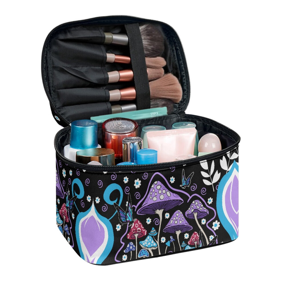 Makeup Cosmetic Bag with Storage Pockets 8.86 x 6.5 x 5.9