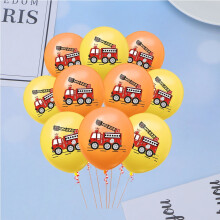 Globos de látex con forma de camión de bomberos para cumpleaños (20 unidades)