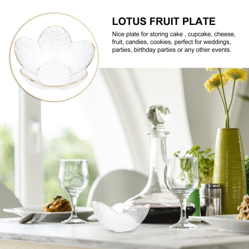 Lotus Shaped Serving Dish Candy Dish Tray Salad Bowl Stackable Plate 12X12X5.6CM 1