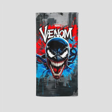 Venom One-Sided Towel – Custom Fan Gift, 13.8"x28.7", Ideal for Fitness, Yoga, Boxing & Sunbathing