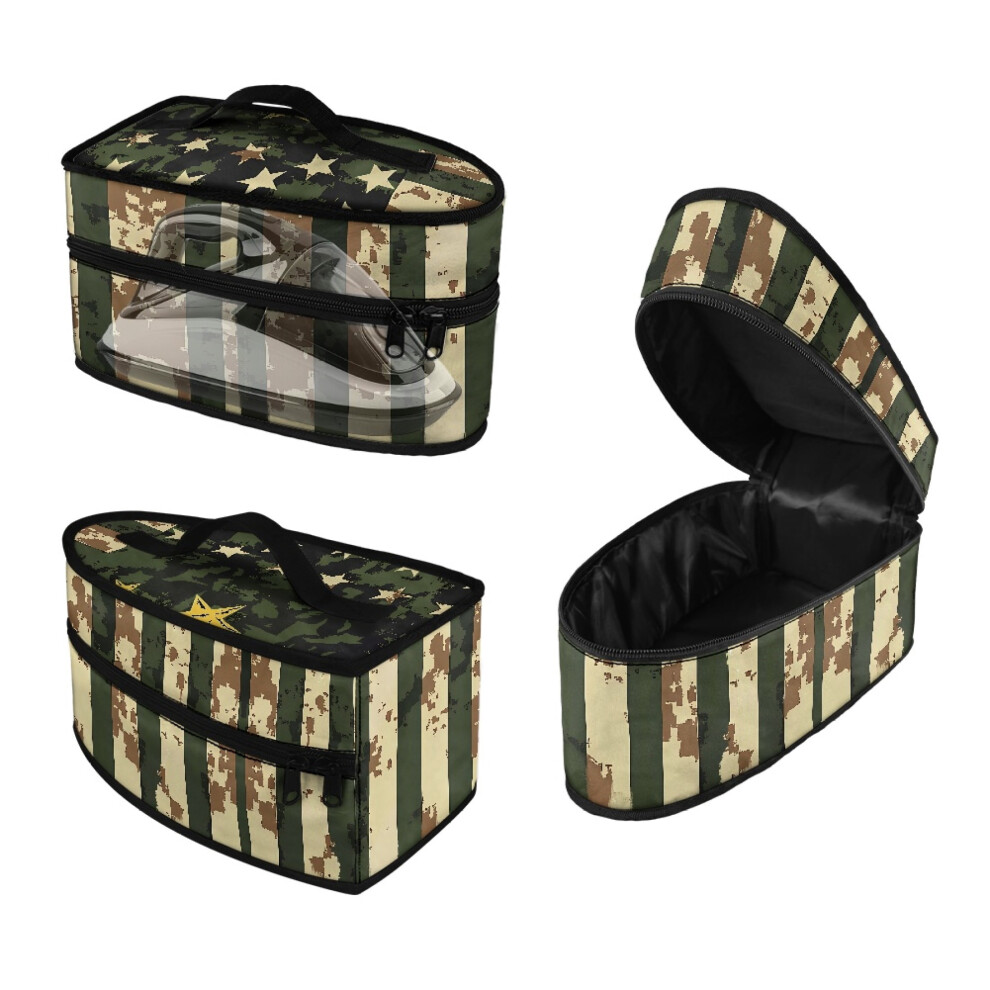 Iron Carrying Bag Easy Storage Cleaning Camo Us Flag Protective Travel Steamer Bag, Case Only 9085618933361